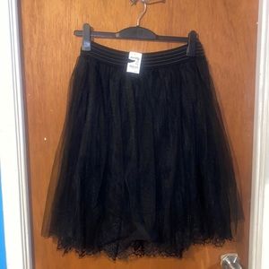 Brand new never wore with tag Black lace skirt